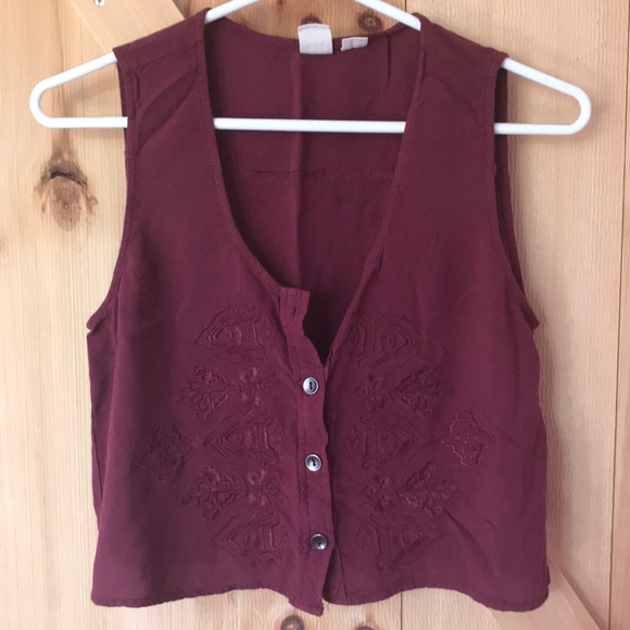 Maroon crop tank - Picture 1 of 4